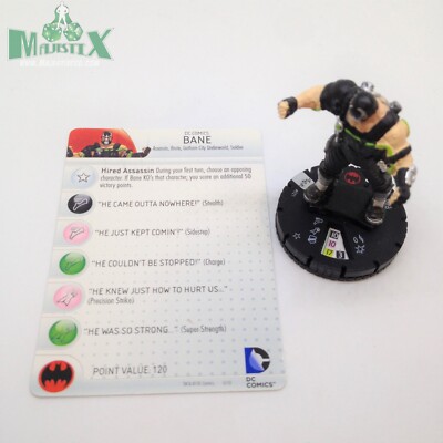 Heroclix Batman: Arkham Origins set Bane #021 Rare figure w/card!