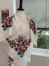 Wool Ukrainian Scarf Shawl Vintage Not Used