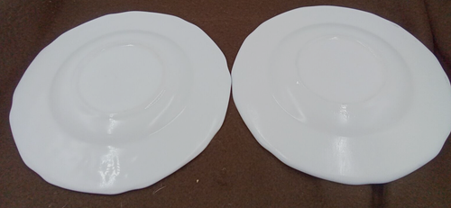 Indiana Milk Glass Bread Plates Desert Harvest Grape White Vintage USA Set of 4 - Picture 6 of 8