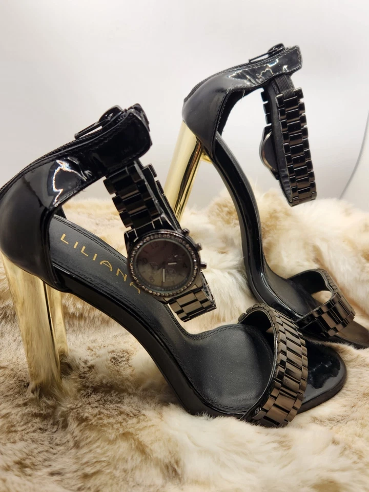 Liliana Mujer Tacones Altos Con Correa de Tobillo Reloj Talla 8 Foto 4 de 4