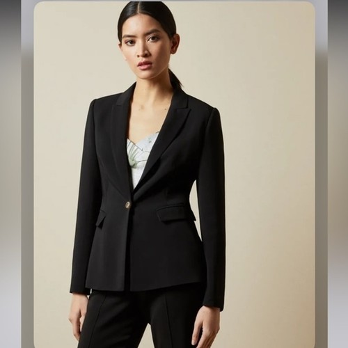NWT $349 Ted Baker London Rrae Single Breasted Slim Tailored Jacket Sz 12