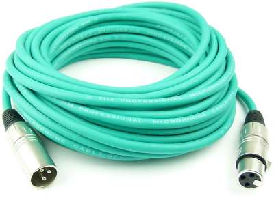 10 m PROFI Mikrofonkabel, Adam Hall K3MMF1000 GRÜN, XLR 3 pol DMX Mikrofon Kabel