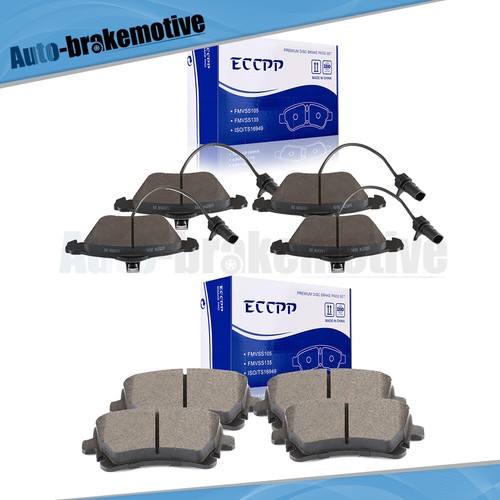 8X FRONT AND REAR LOW DUST BRAKE CERAMIC PADS FOR 2005-2009 2011 AUDI A6 QUATTRO - Picture 6 of 12