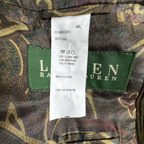 Ralph Lauren giacca tuta velluto a coste marrone paisley 100% cotone 46L blazer vintage - Foto 6 di 10