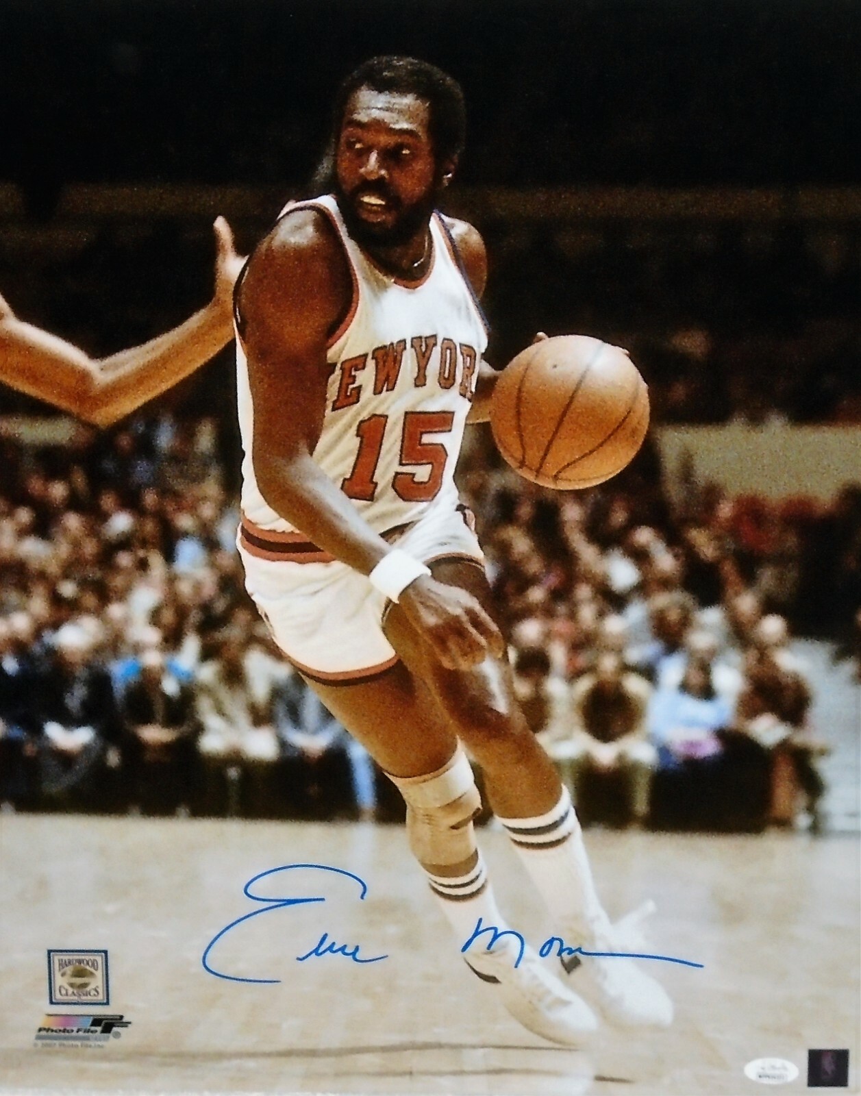 Earl Monroe Autographed Signed New York Knicks 16x20 photo w/ JSA Cert 
