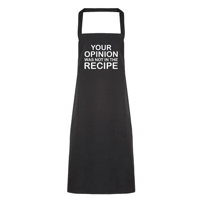 NO WORRIES Deine Meinung war nicht im Rezept lustig bedruckte Schürze Backen Kochen Koch Geschenk