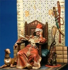 1/24 Scale Ottoman Sultan Diorama - Hand-Painted Middle Eastern Historical Model