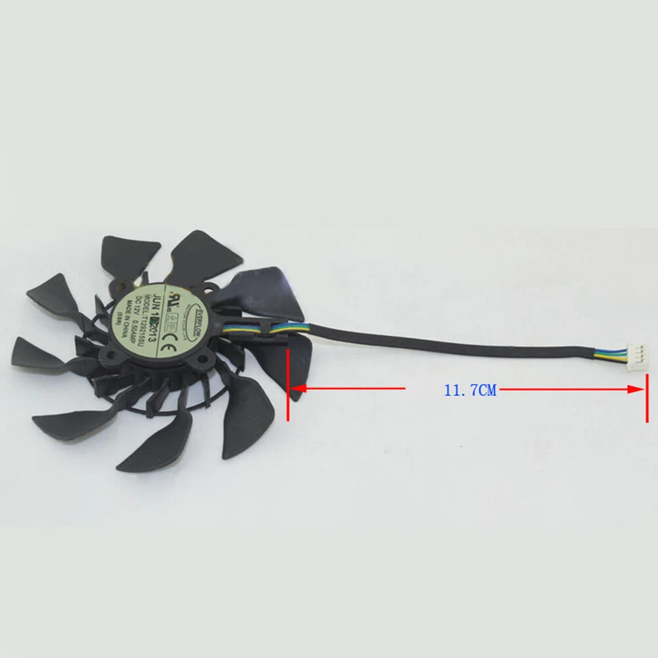 T129215SU For ASUS GTX780 GTX780TI R9 280X/290X Graphics Card Cooling Fan 5Pin - Image 4 of 4