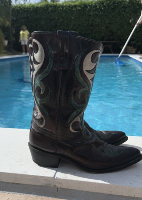 ACME BROWN LEATHER WESTERN BOOTS Sz 11D MADE IN USA