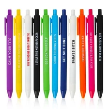 11/22Pcs Swear Word Daily Pen Set Yocartgo Pens Funny Pens Funny Office Gifts 11