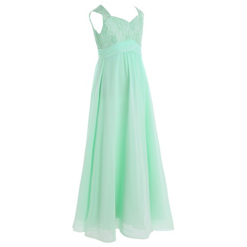Blumenmädchenkleider Prinzessin Hochzeit Partykleid Lange Chiffon Festlich Kleid - Bild 47 von 88