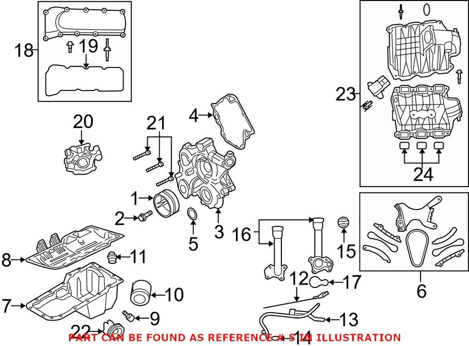 正品原始设备制造商 Mopar 前曲轴油封适用于道奇 Jeep Ram 3.7 V6 4.7 V8 — 第 3/3 张图片