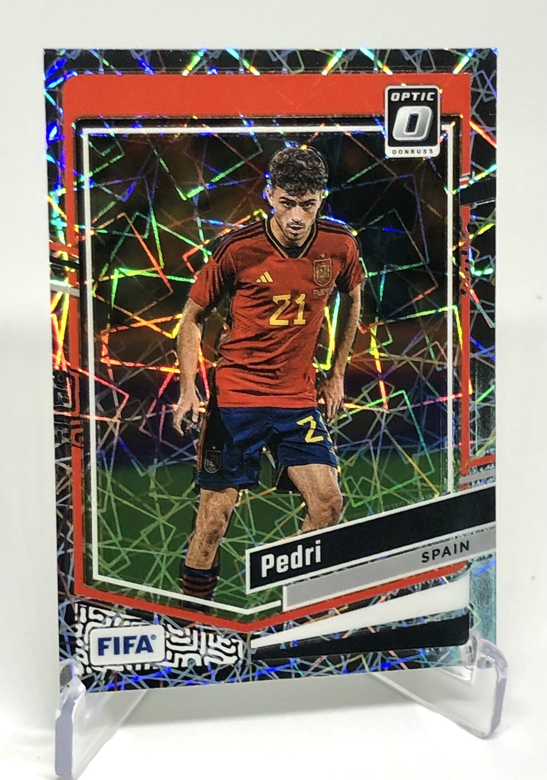 PEDRI 2023-24 Panini Donruss Soccer Optic Velocity Prizm #52 SPAIN FC BARCELONA