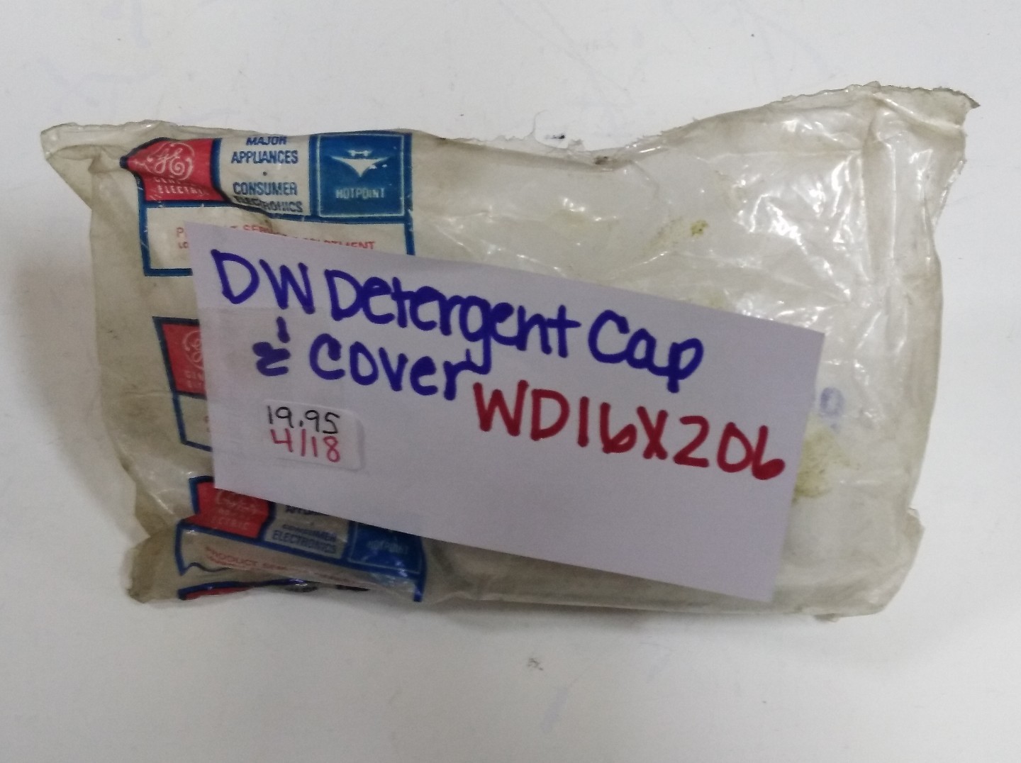 GE DISHWASHER DETERGENT CUP & COVER PART NUMBER WD16X206 PART for sale