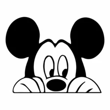 Vinyl Decal for Window - Peeking Mickey Mouse (Disney)