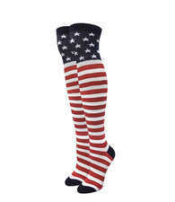 Women's Long Socks Patriot Knee Length Stars Stripes Election 2020 USA Flag