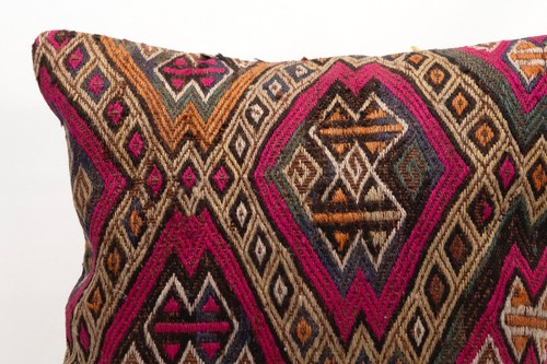 Kilim Pillow Cover, 20x20 in, Decorative Sofa Cushion, Handmade Boho Pillow - Picture 2 of 4
