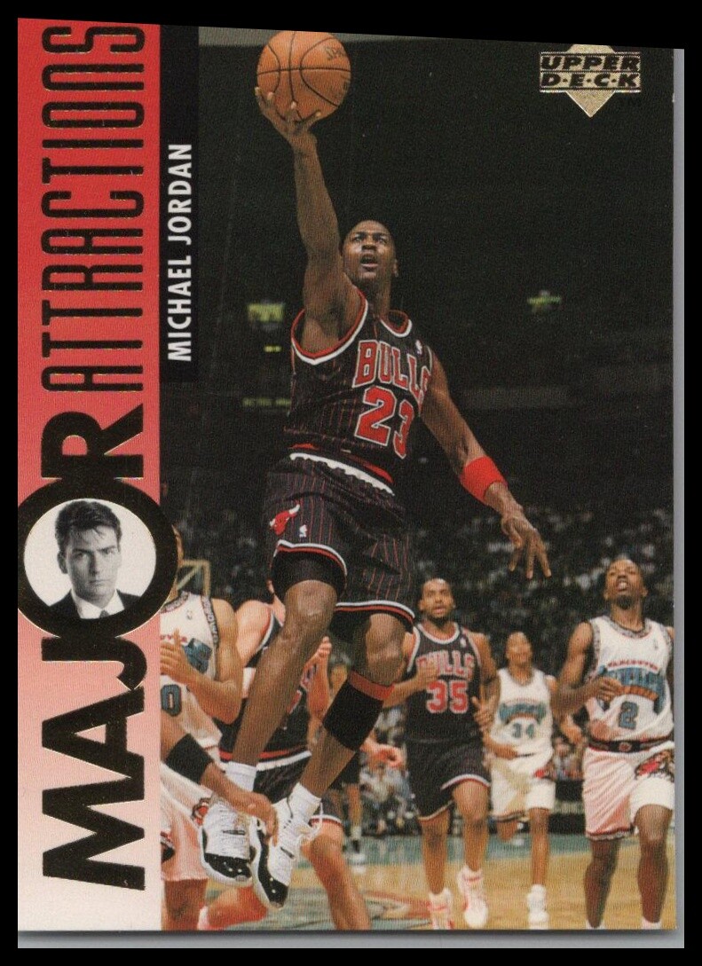 1995-96 Upper Deck #339 Michael Jordan / Charlie Sheen Electric Court Base