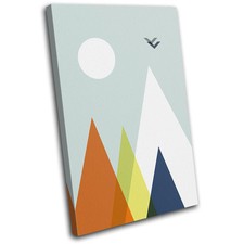Abstract Geometric Minimal Landscapes SINGLE CANVAS WALL ART Picture Print