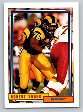 Robert Young 1992 Topps #579a Los Angeles Rams