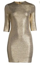 Alice + Olivia Metallic Delora dress Stretch Size 6 NWOT 
