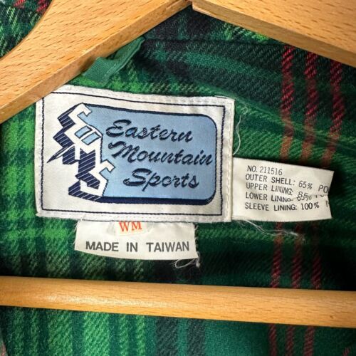Vintage Eastern Mountain Sports Green Hooded Full Zip Jacket Pockets Lined 70s - Picture 6 of 12