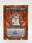 2024-25 Panini Obsidian Quentin Grimes Scorch Auto Orange Flood /99 J