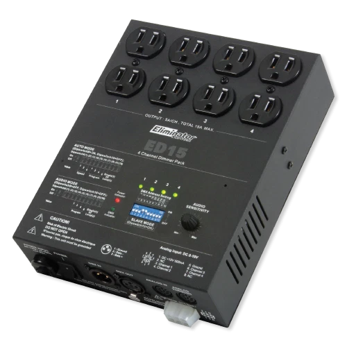 Eliminator ED15 4-Channel DMX Dimmer Pack To Control Light Fixture+Cable ADJ - Image 4 of 4