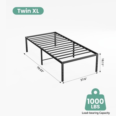 metal bed frame with Storage Space, Platform Foundation, No Box Spring Needed