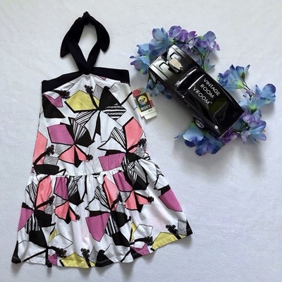 Roxy NWT Halter Blouson Style Dress Girls S (8)