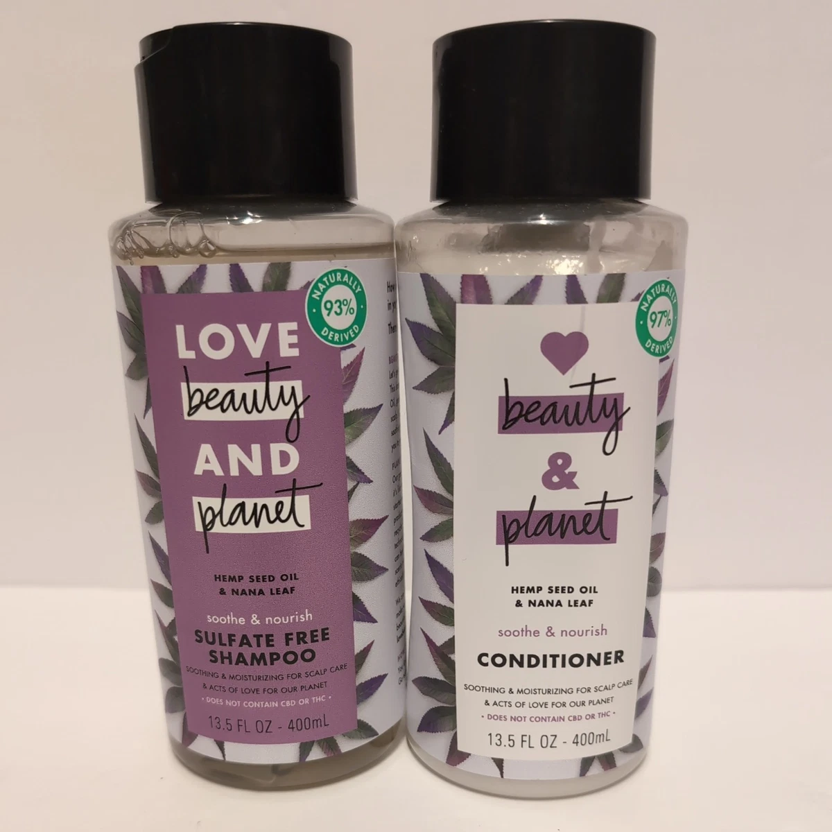 2 Pack LOVE BEAUTY & PLANET set of Shampoo & Conditioner 13.5oz