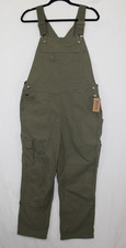 NWT Duluth Trading M x 29 Heirloom Gardening Bib Overalls Olive Green Rip Stop