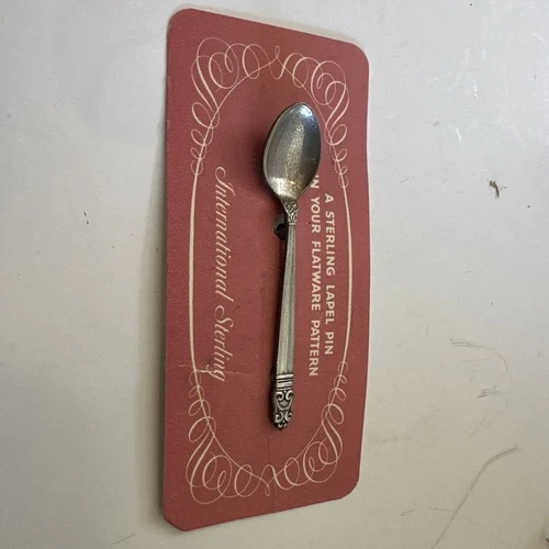International Sterling Silver Royal Danish Spoon Pin with Packaging