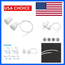 Recessed Wired Security Window Door Contact Sensor, Normally Open NO, Door Al...