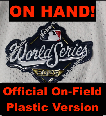 On Field Plastic MLB 2025 World Series Patch Jersey LA Dodgers