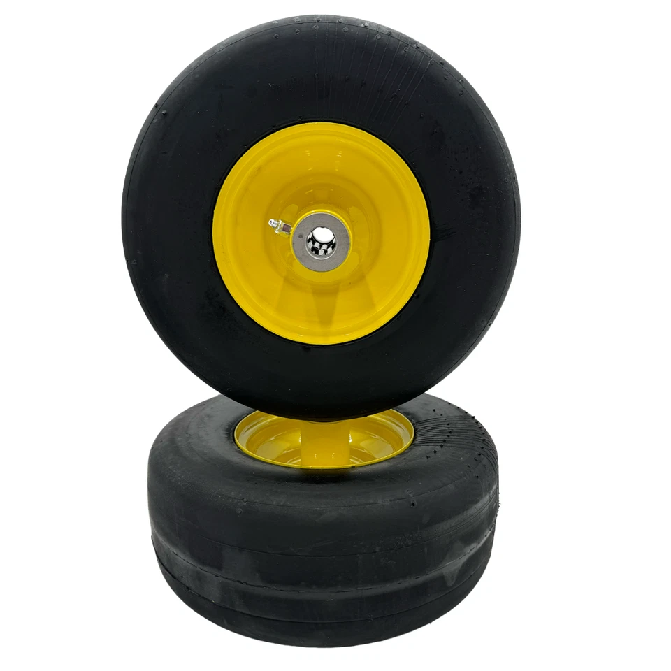 Set - 11x4.00-5 Flat Free Yellow Wheel - Compatible with JD TCA20363 - Image 4 of 4
