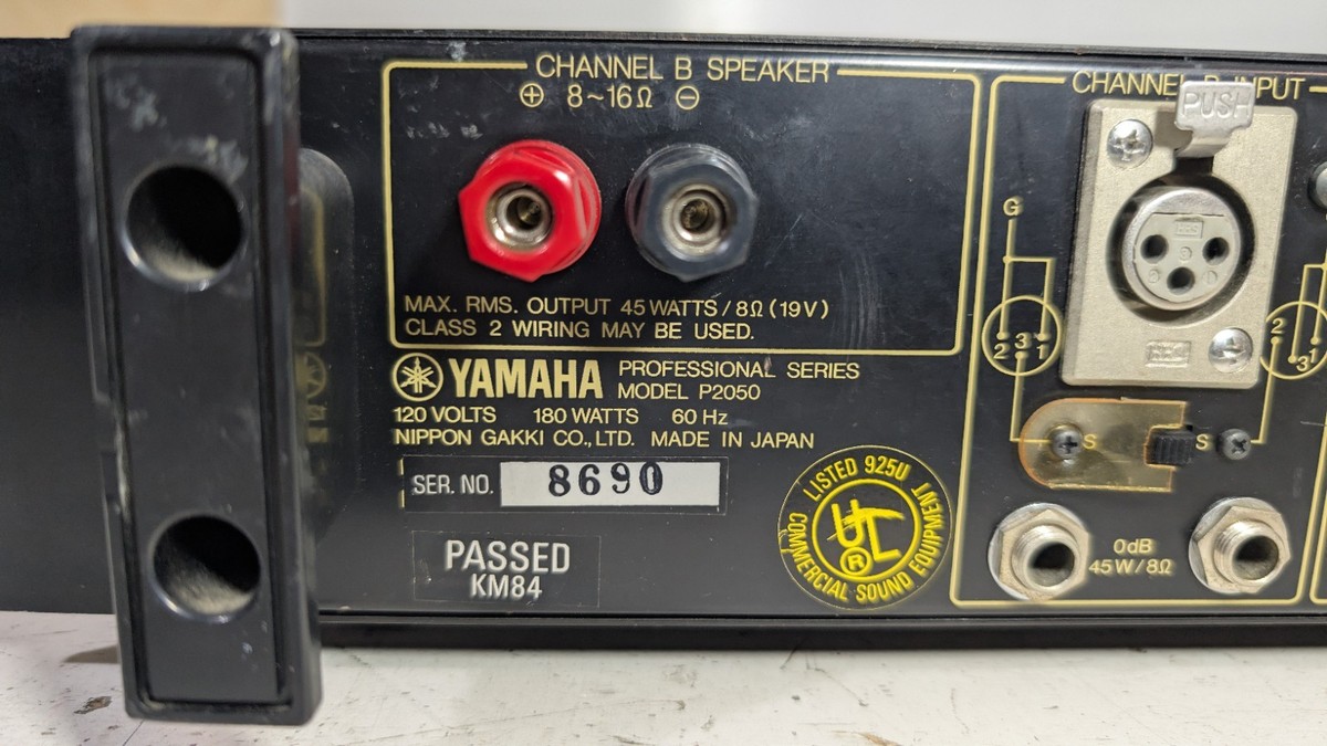Yamaha P2050 Natural Sound Power Amplifier Professional Series | eBay