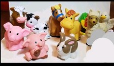 Fisher Price Little People Farm Animals Figures baby cows pig horse Lot