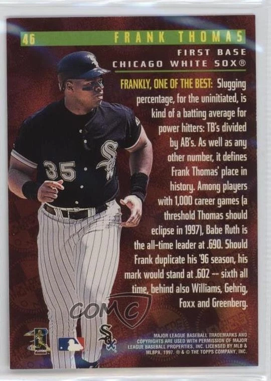 1997 Topps Stadium Club Members Only Box Set Frank Thomas #46 HOF - Image 2 of 2