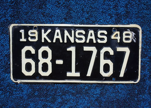1948 KANSAS License Plate