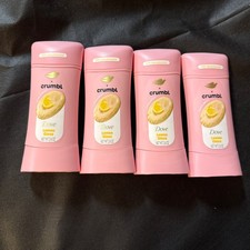 4 Dove Crumbl Deodorant Stick Crumbl Lemon Glaze Aluminum Free 2.6 OZ