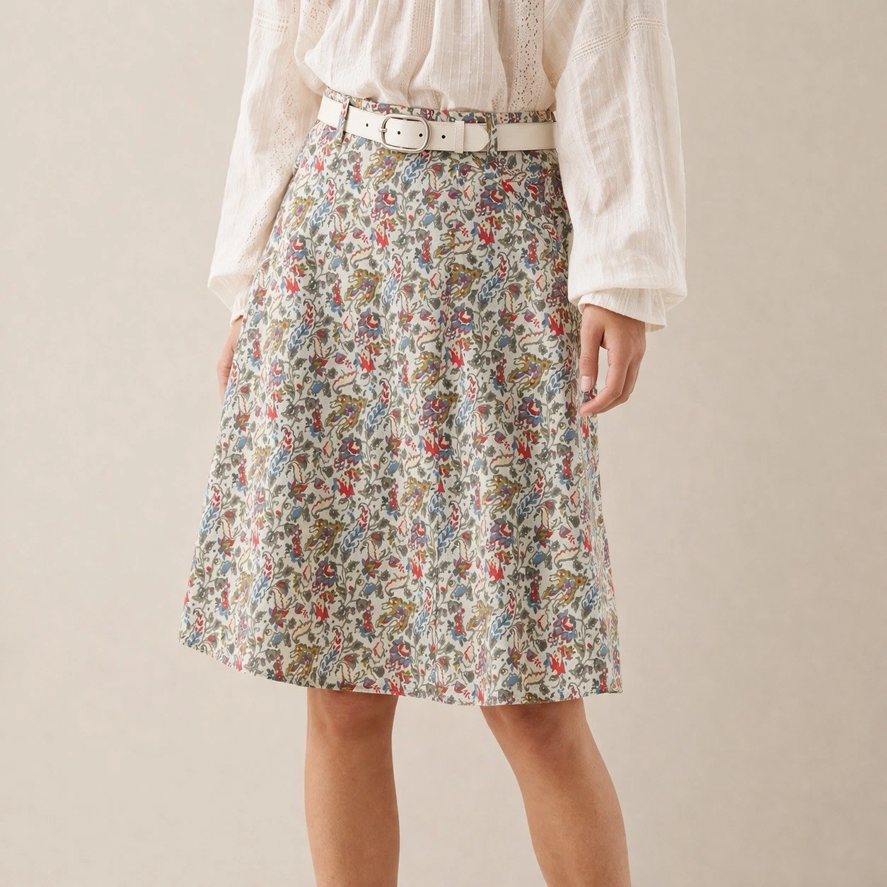 Women’s A-Line Skirt Prairie Cottagecore Anthropologie Style Pockets Size 8