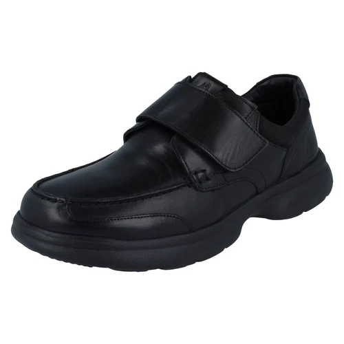 Mens Hush Puppies Casual Leather Shoes With Touch Fastening 'Hector'