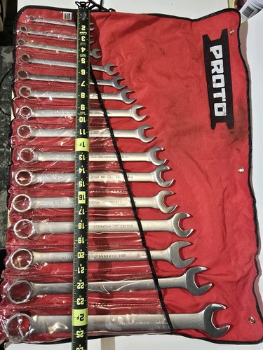 🇺🇸 PROTO 15pc 5/16” - 1-1/4” Combination Wrench Set SAE Anti-Slip Design ASD - Picture 3 of 17