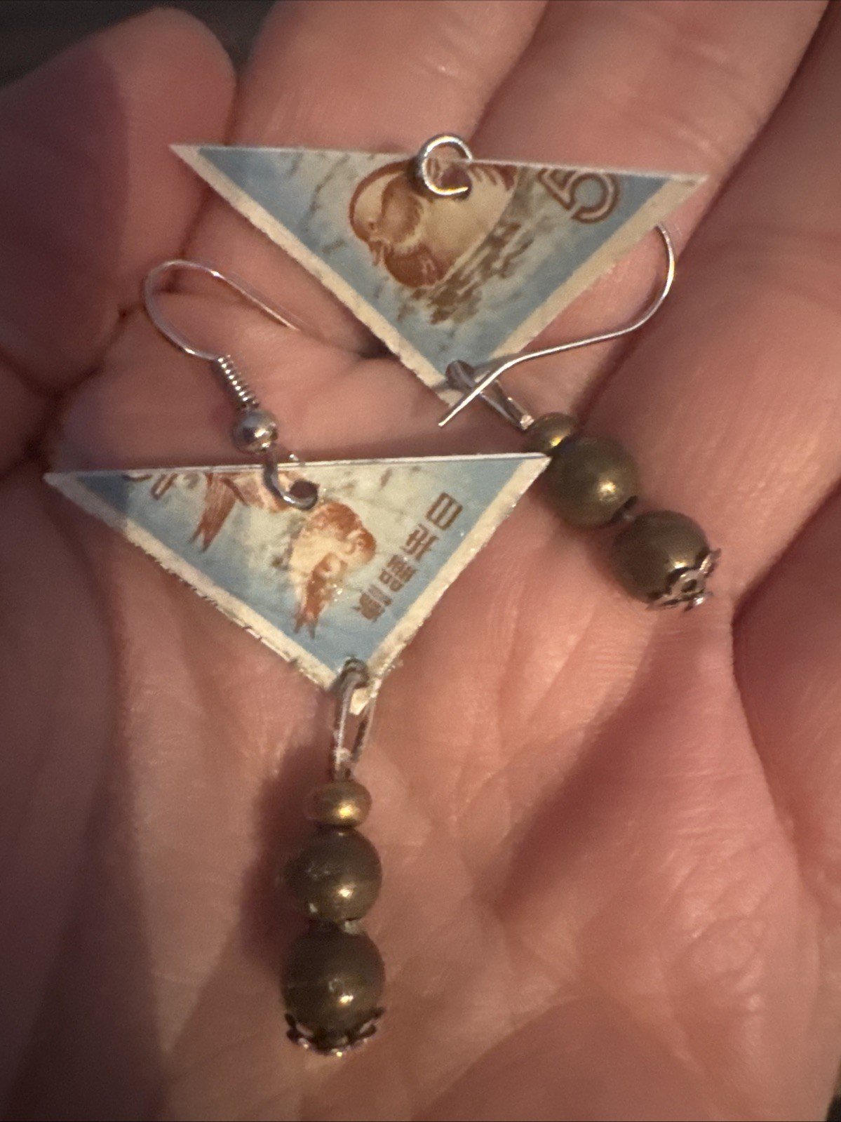 Postage Stamp Dangle Earrings - image 3