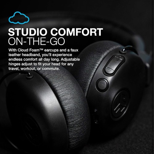 JLab Studio ANC On-Ear Wireless Headphones, Black, 34+ Hour Bluetooth 5 Playtime - Picture 5 of 8