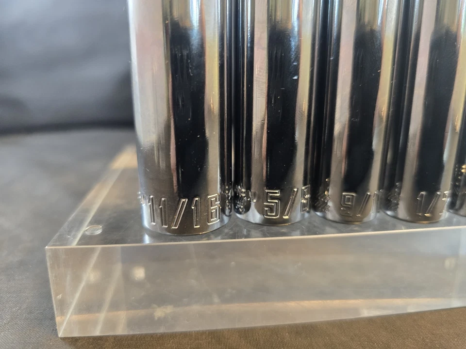 6 Piece Craftsman 3/8" Drive SAE Deep 6 Point Chrome Socket Set NEW - Image 2 of 4