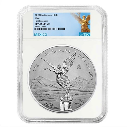 2024 Reverse Proof Silver Mexican Libertad 1 Kilo NGC PF70 FR Mexico Label