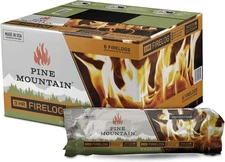 Pine Mountain 100% Natural Classic Firelog,  6 Logs, Green 3-Hour Burn Time,