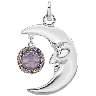 Kirks Folly Moon Magic Goddess Seaview Moon Open Ring Charm silvertone